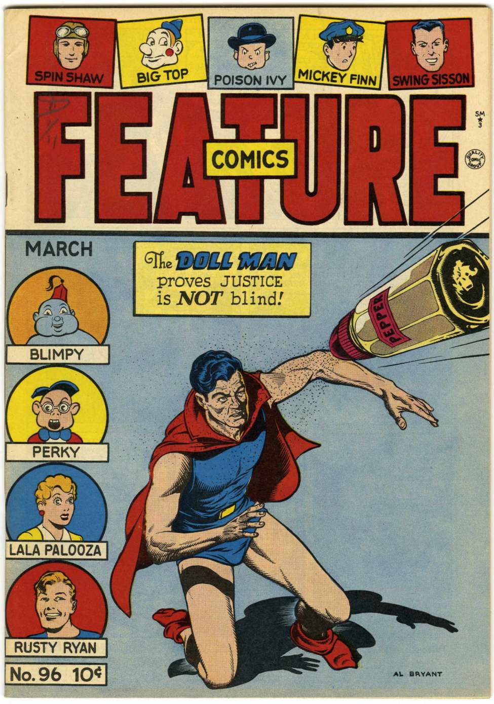 Comic Book Cover For Feature Comics 96