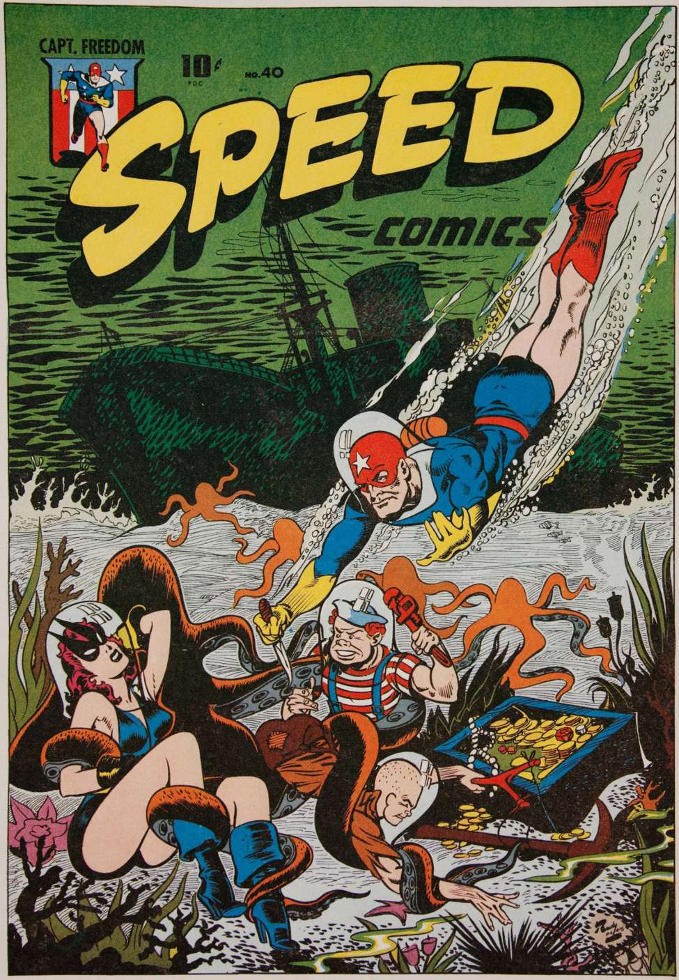 Comic Book Cover For Speed Comics 40 - Version 2
