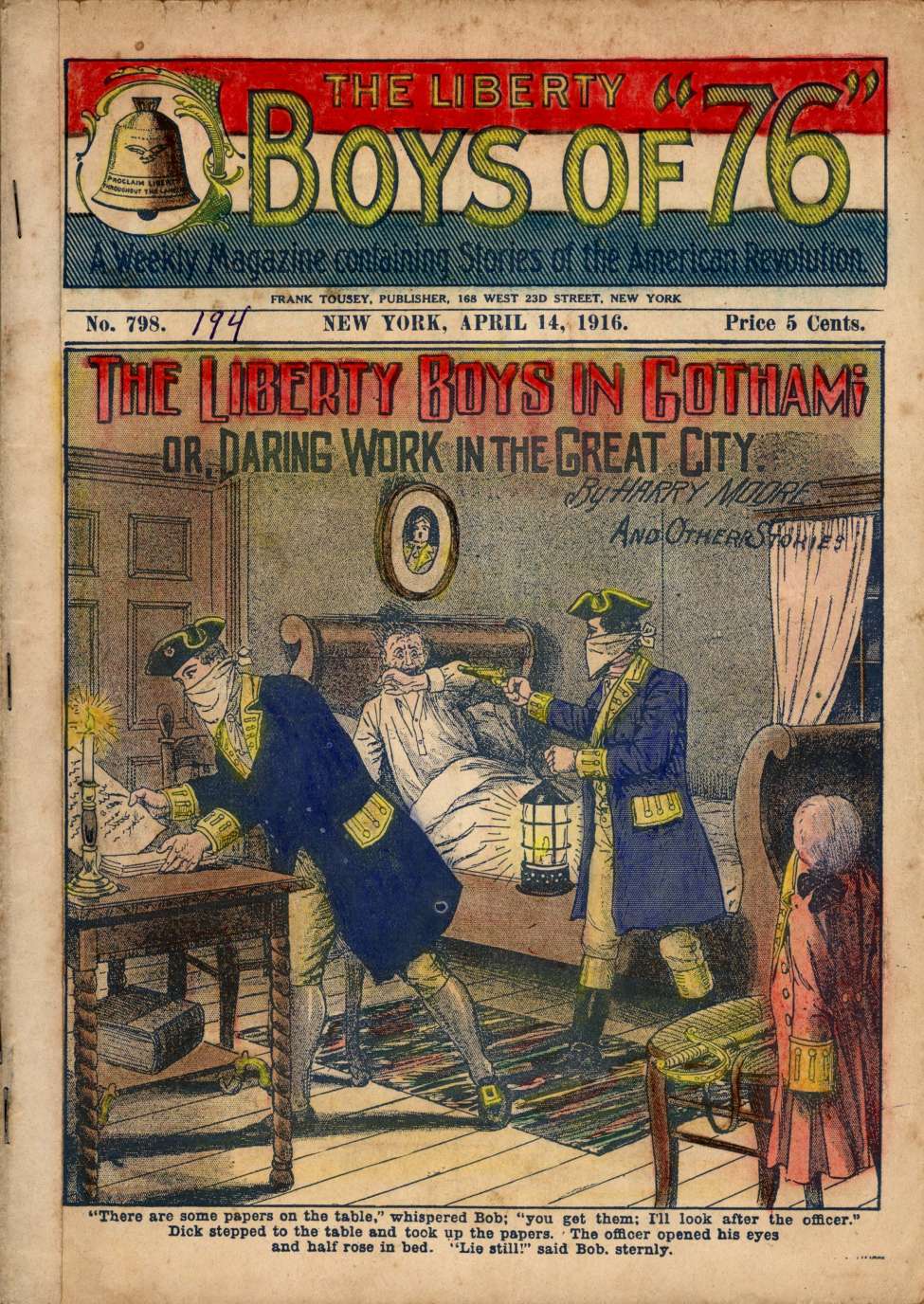 Book Cover For The Liberty Boys of 76 798 - The Liberty Boys in Gotham