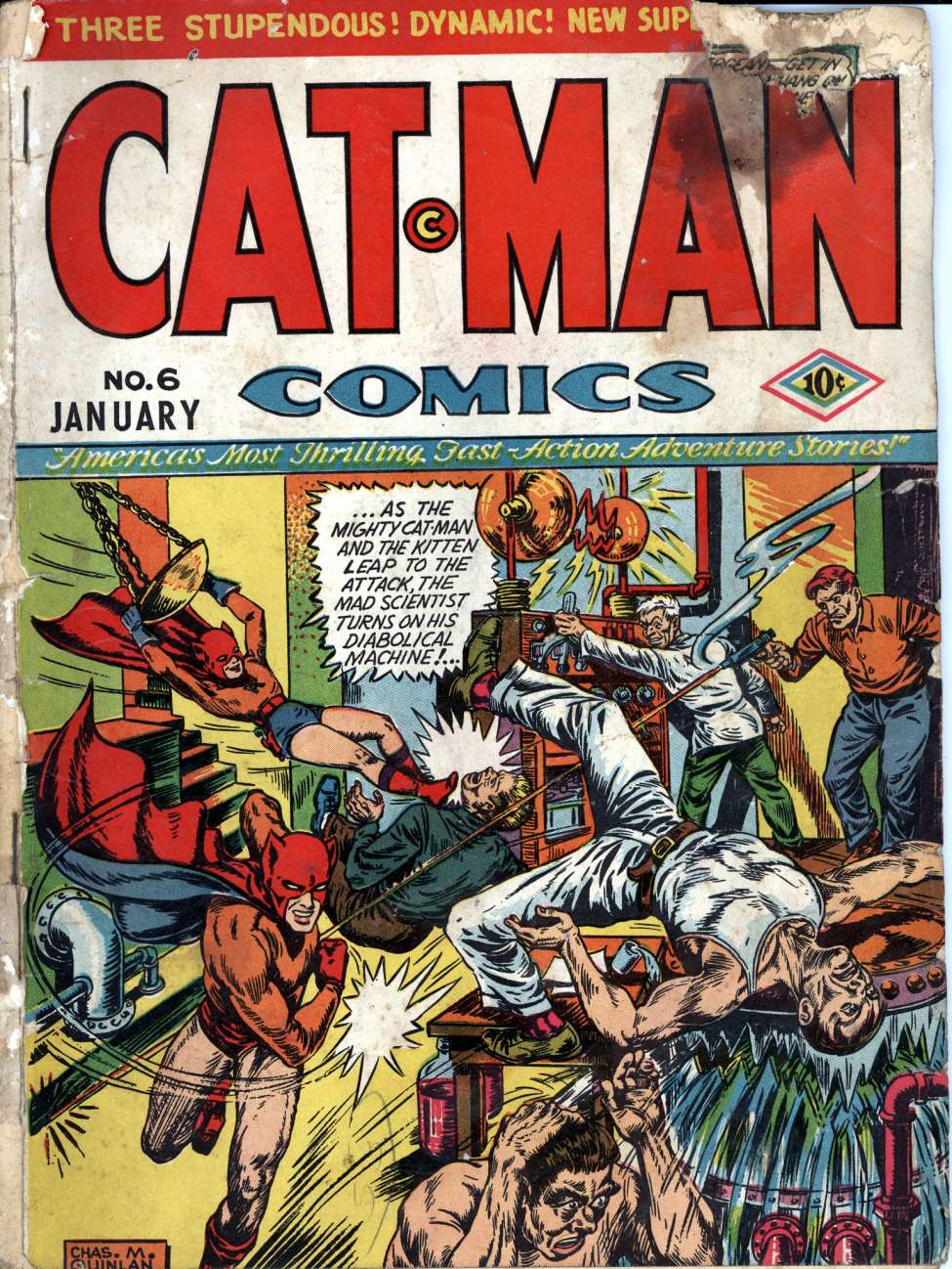 Comic Book Cover For Cat-Man Comics 6 (alt) - Version 2