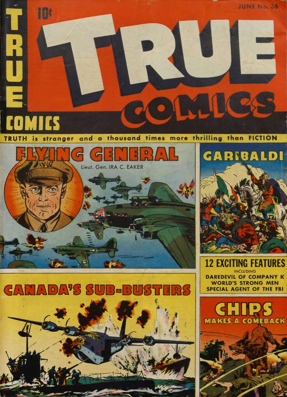 Comic Book Cover For True Comics 36