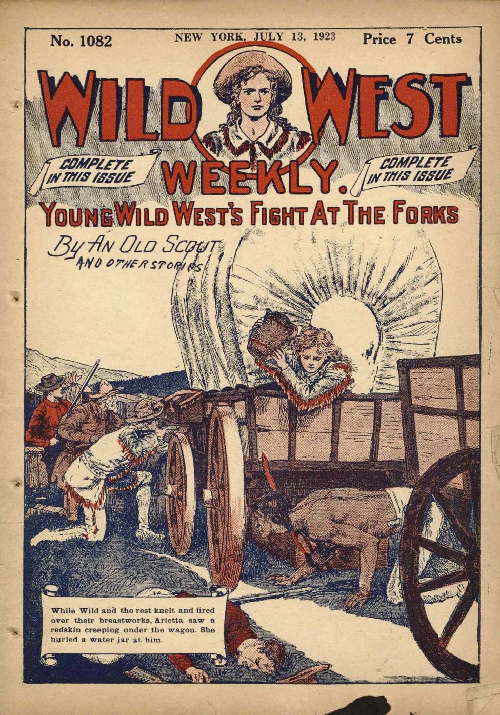 Book Cover For Wild West Weekly 1082 - Young Wild West's Fight at the Forks