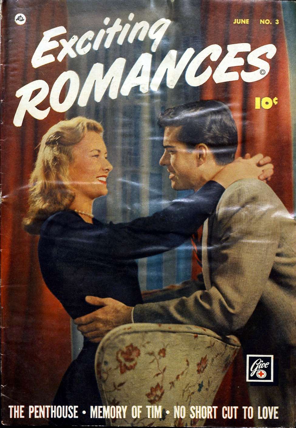 Comic Book Cover For Exciting Romances 3