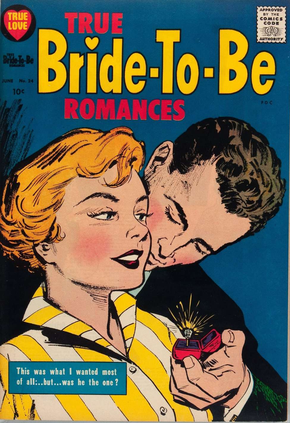 Comic Book Cover For True Bride-To-Be Romances 24