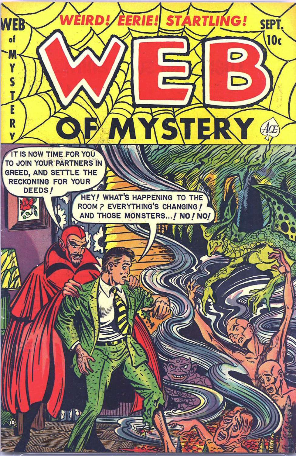 Comic Book Cover For Web of Mystery 13