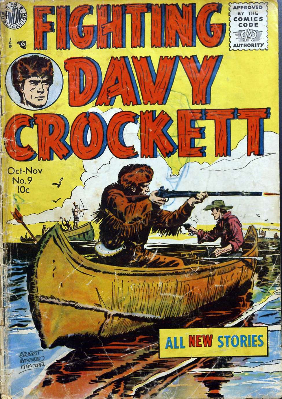 Comic Book Cover For Fighting Davy Crockett 9
