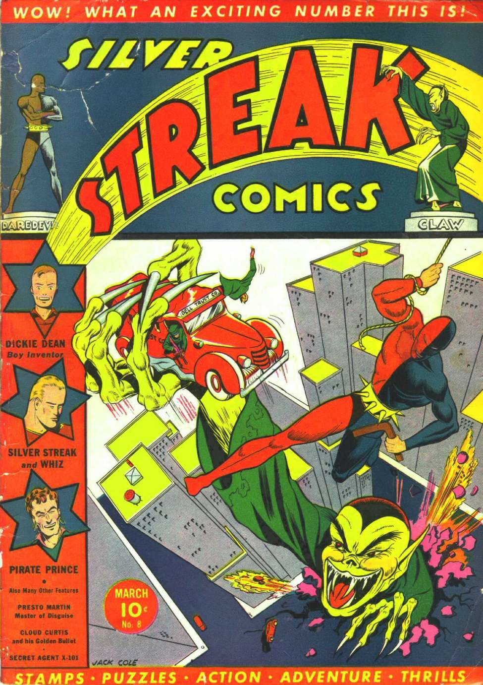 Comic Book Cover For Silver Streak Comics 8 (fiche/paper)