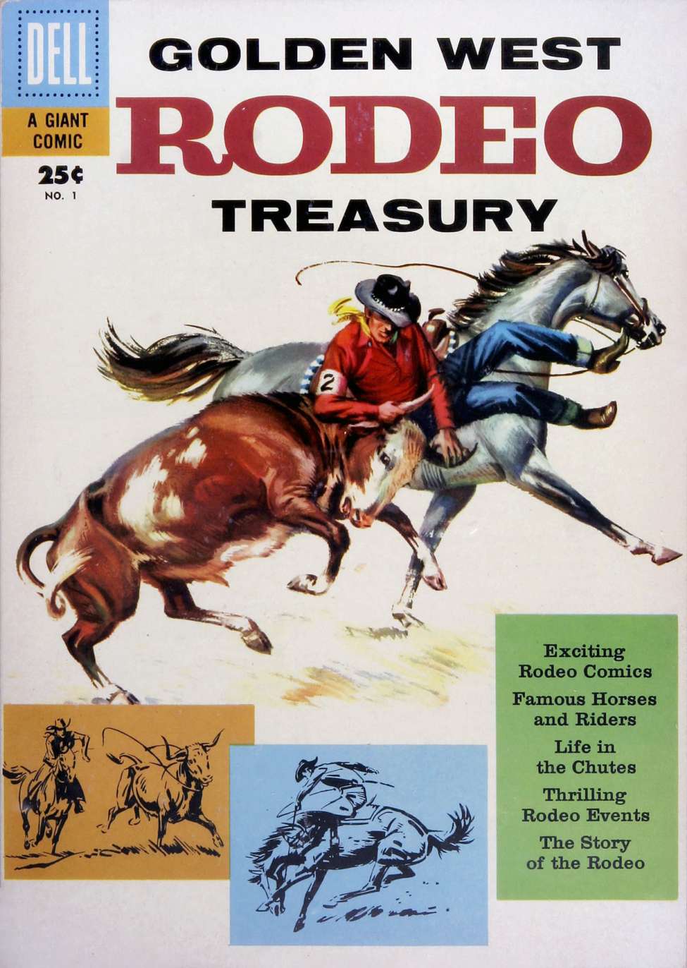 Comic Book Cover For Golden West Rodeo Treasury 1
