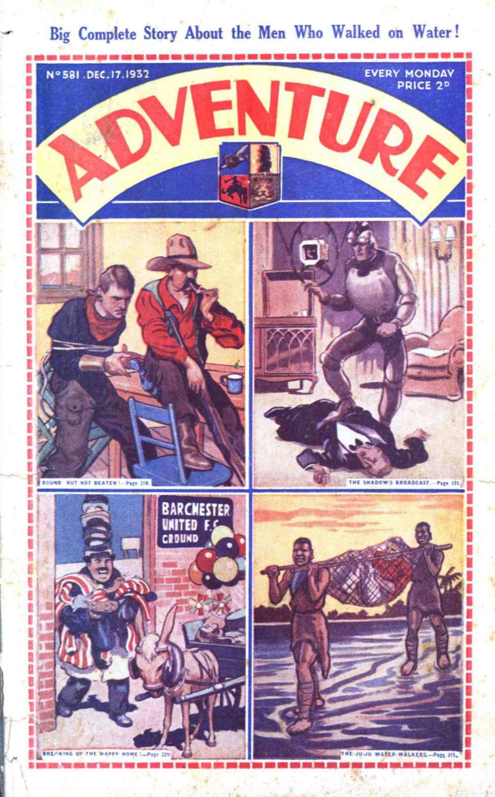Comic Book Cover For Adventure 581