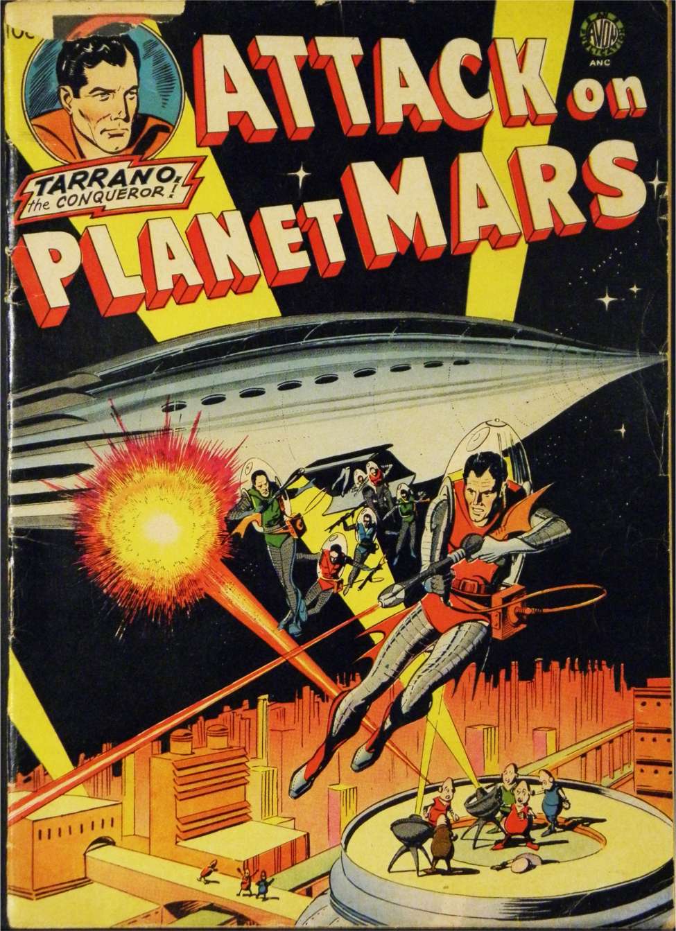 Comic Book Cover For Attack On Planet Mars - Version 2