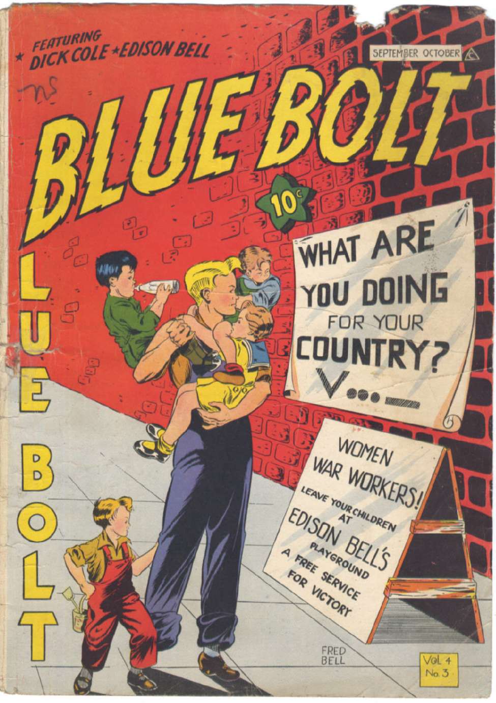 Comic Book Cover For Blue Bolt v4 3