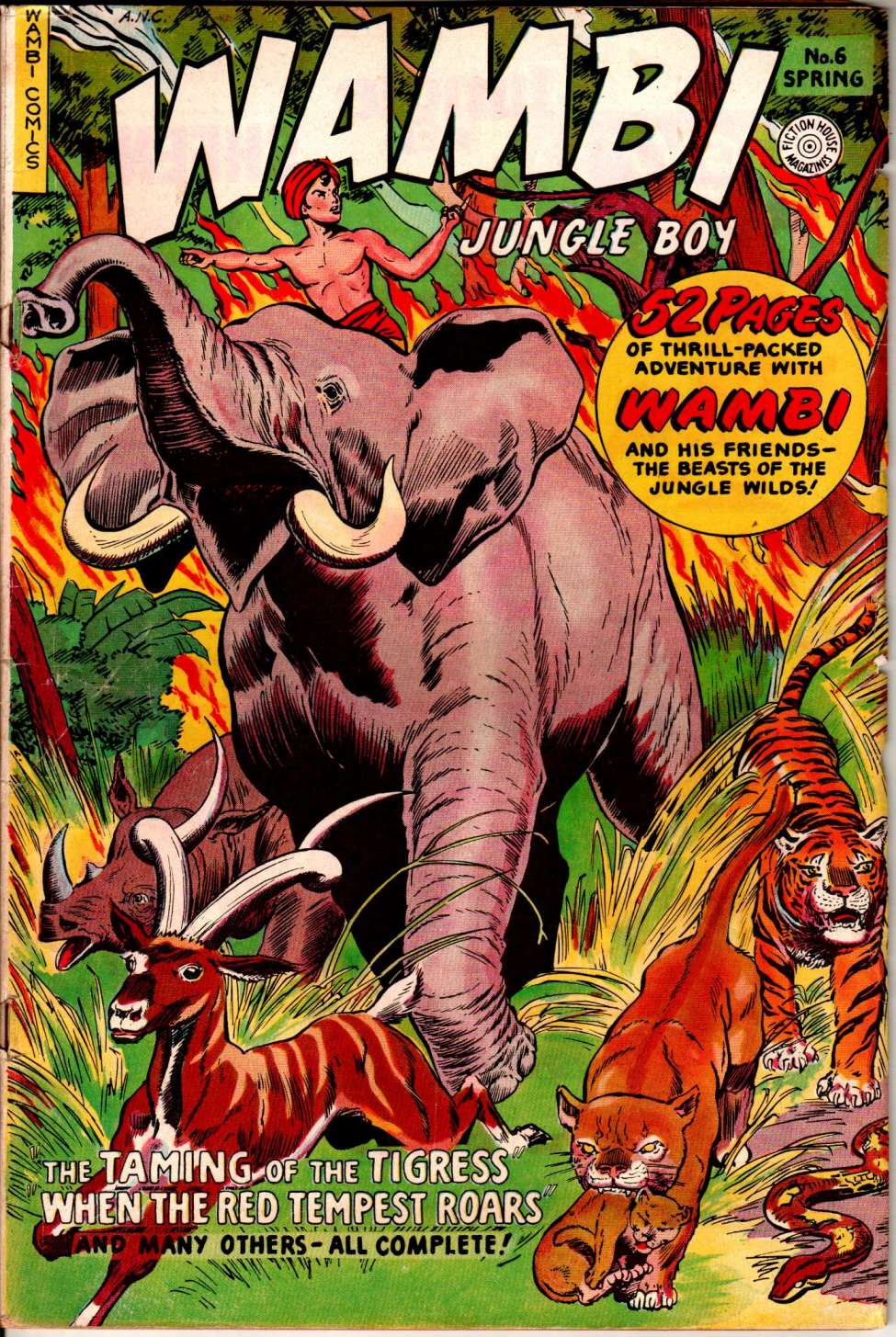 Comic Book Cover For Wambi, Jungle Boy 6
