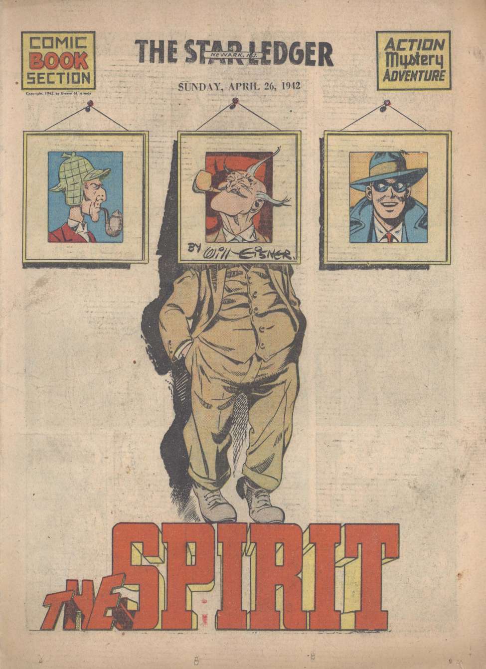 Book Cover For The Spirit (1942-04-26) - Star Ledger