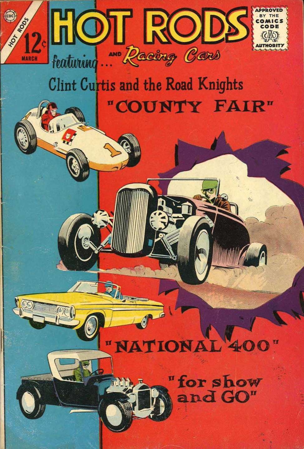 Comic Book Cover For Hot Rods and Racing Cars 68
