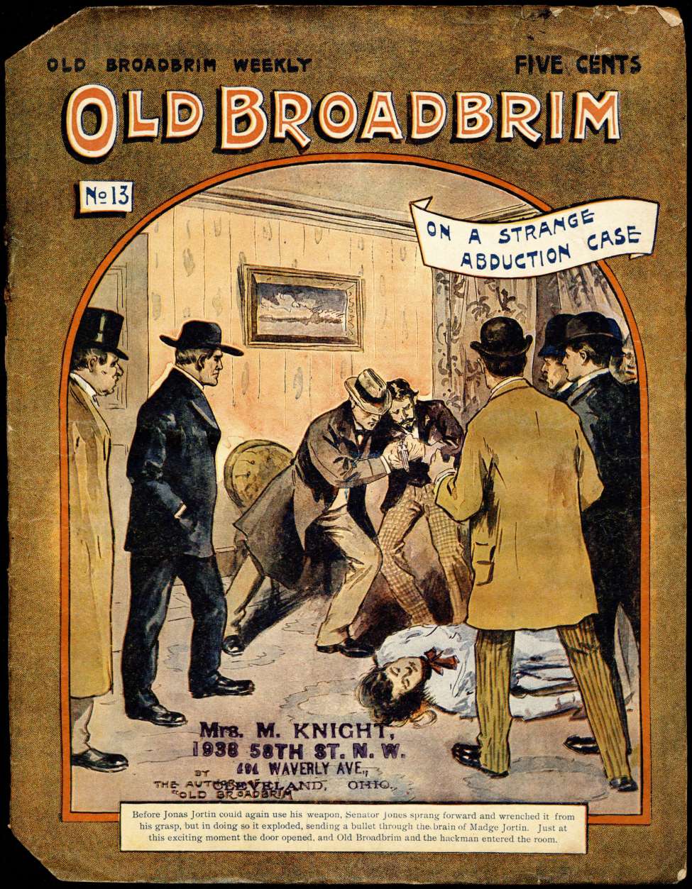 Book Cover For Old Broadbrim Weekly 13 - Old Broadbrim on a Strange Abduction Case