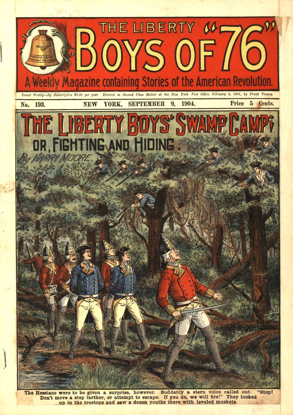 Book Cover For The Liberty Boys of 76 193 - The Liberty Boys' Swamp Camp