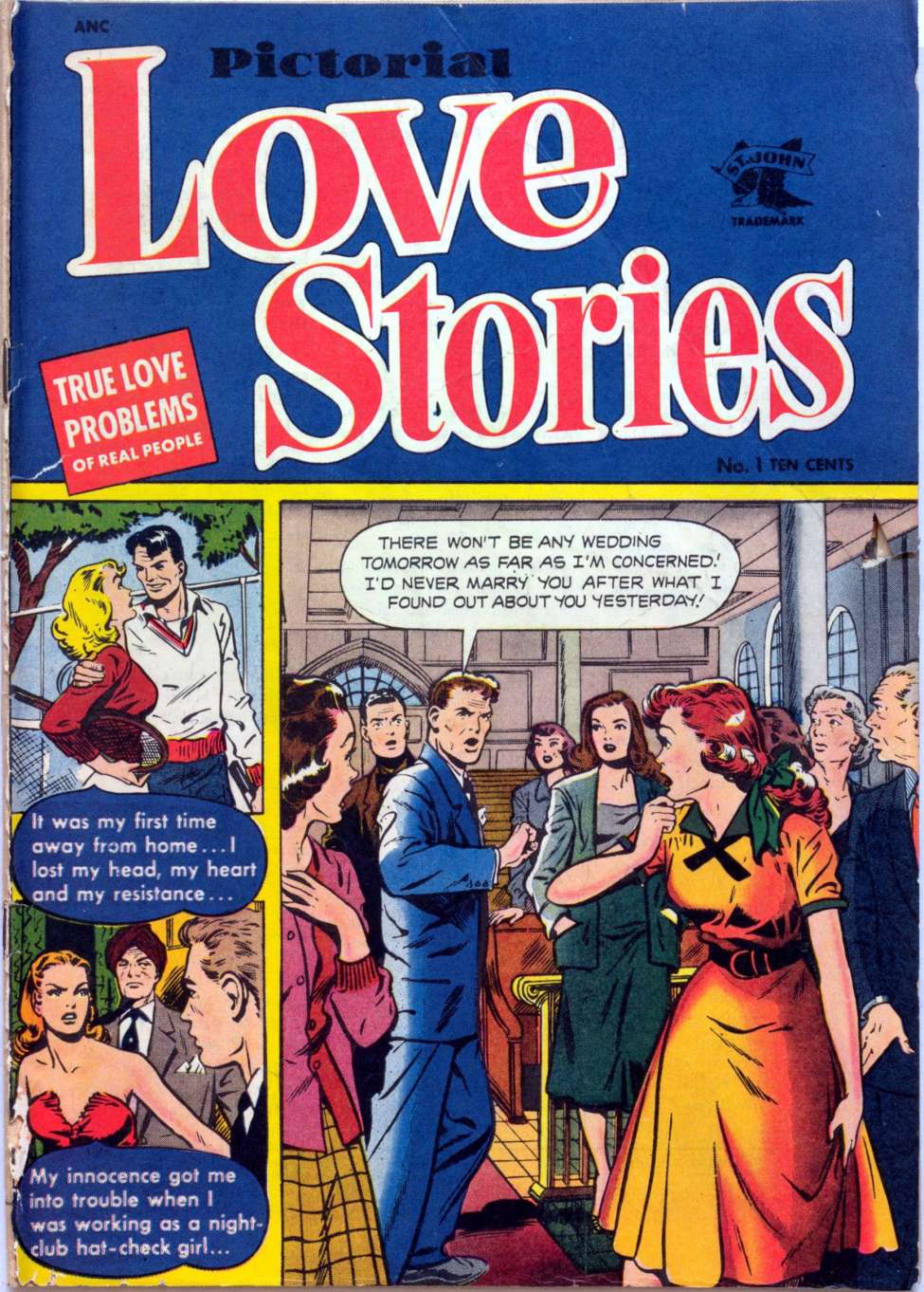 Comic Book Cover For Pictorial Love Stories 1