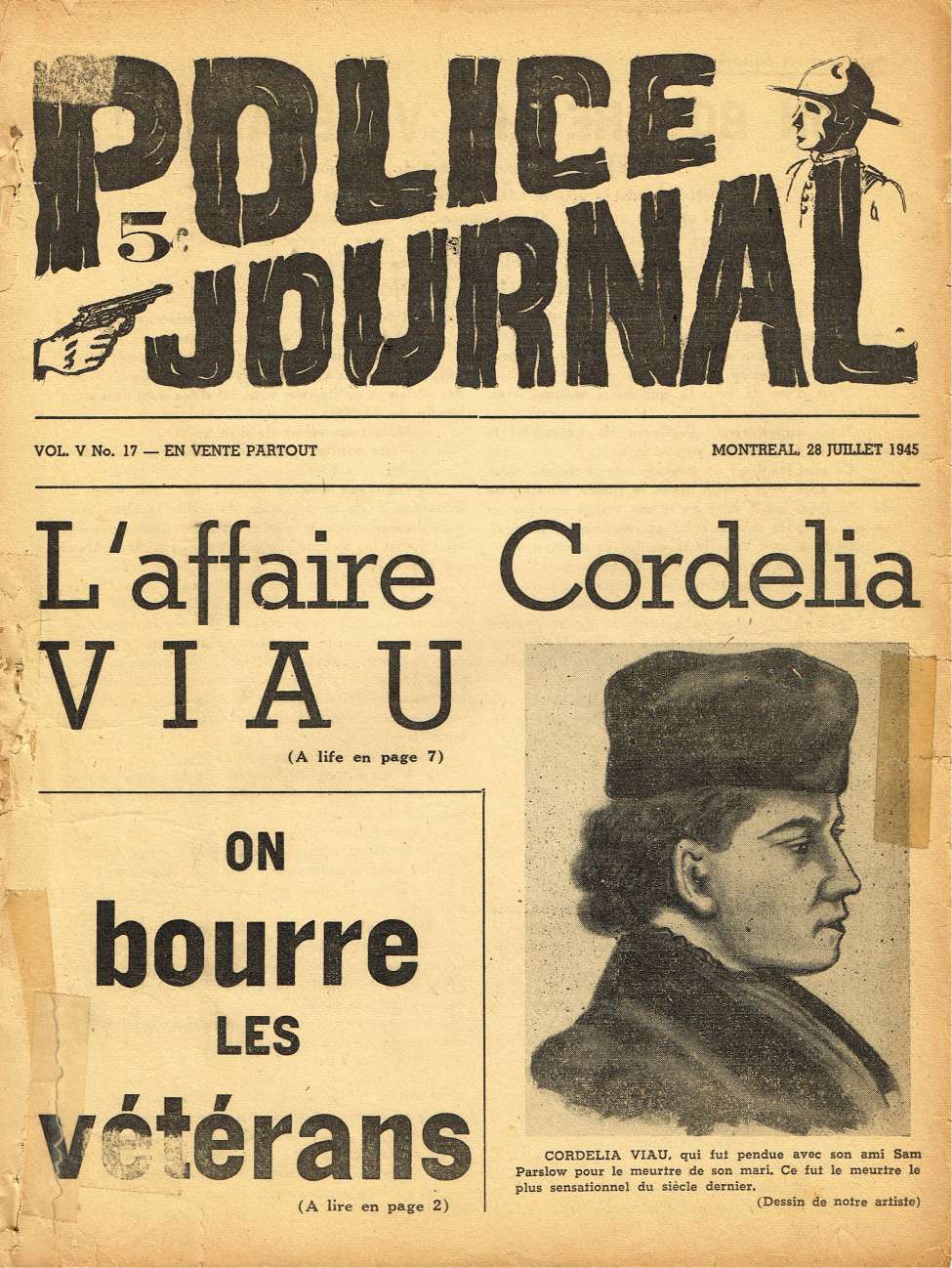 Book Cover For Police Journal v5 17 - L'affaire Cordelia Viau