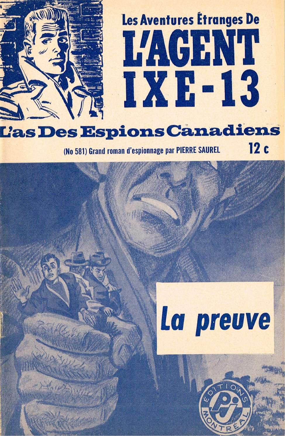 Book Cover For L'Agent IXE-13 v2 581 - La preuve