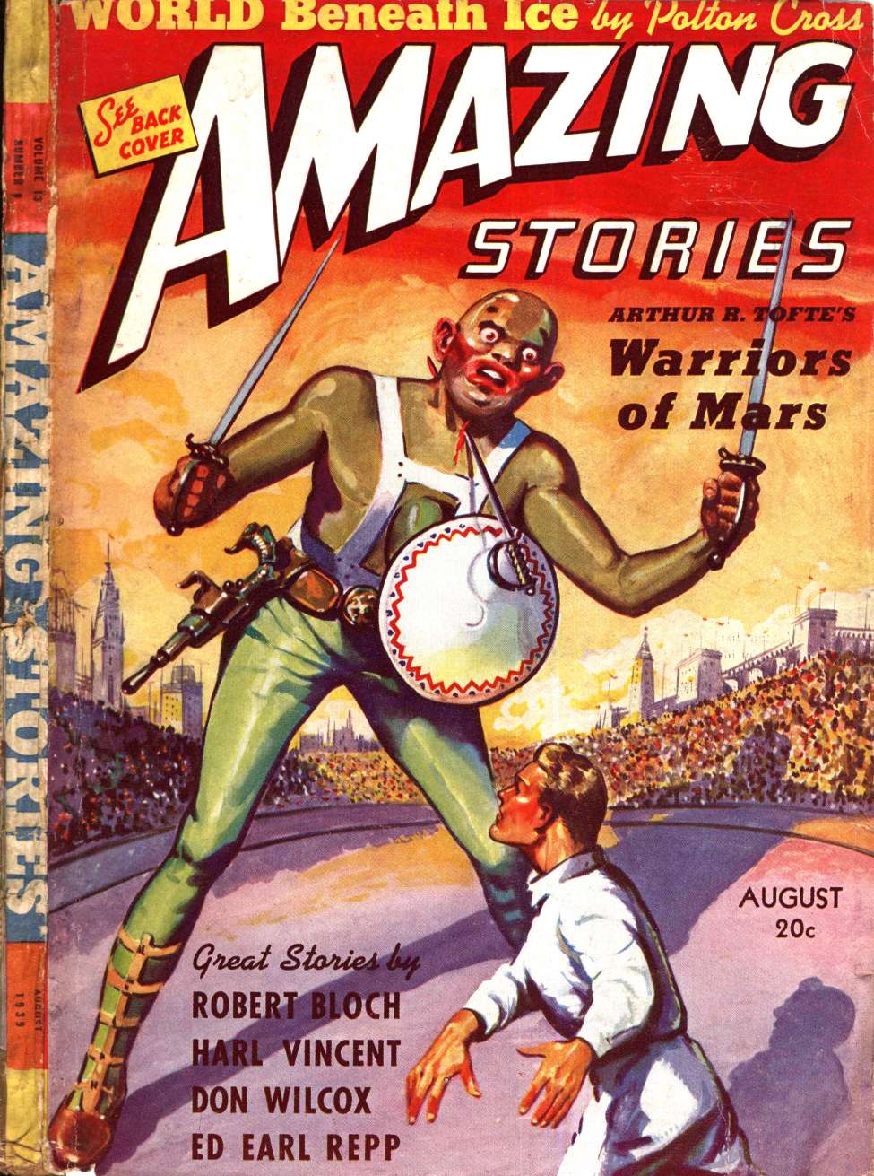 Comic Book Cover For Amazing Stories v13 8 - Warriors of Mars - Arthur Tofte