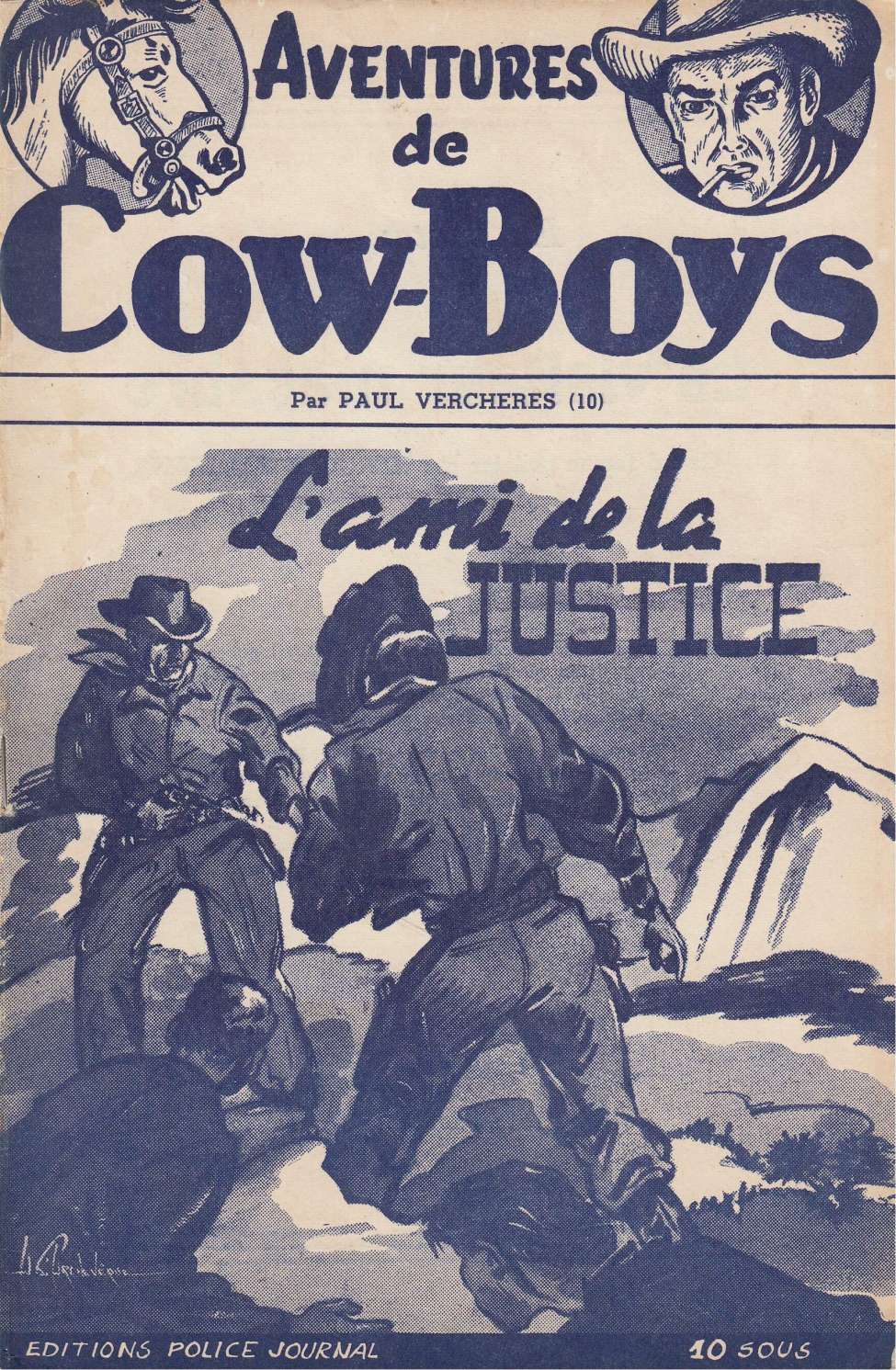Comic Book Cover For Aventures de Cow-Boys 10 - L’Ami de la justice