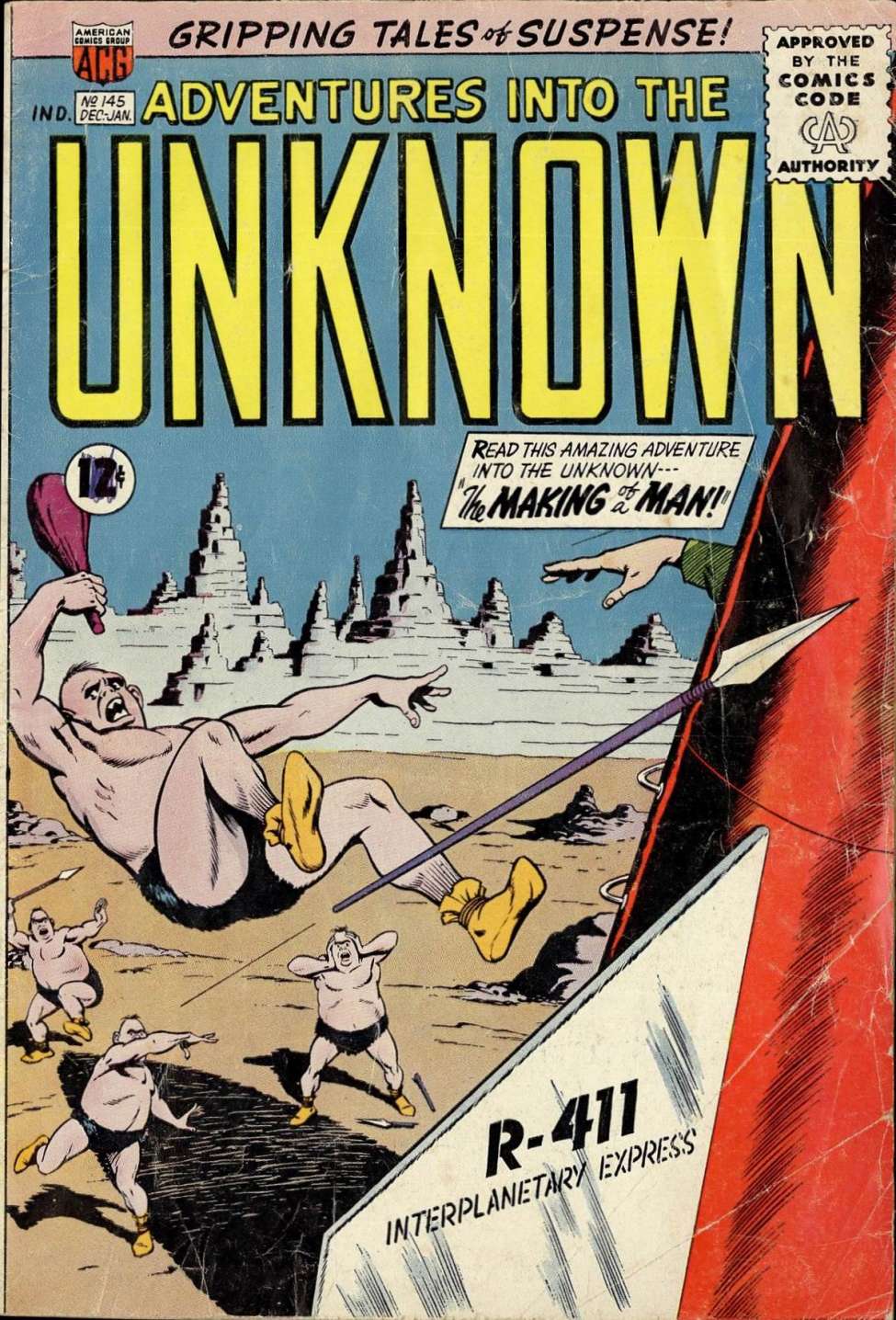 Comic Book Cover For Adventures into the Unknown 145