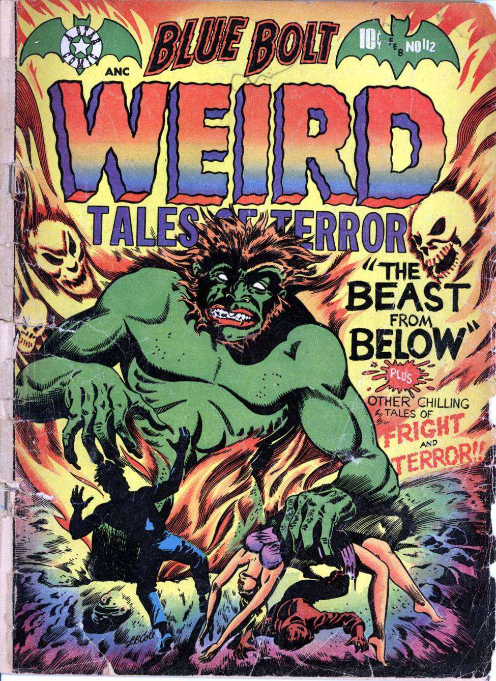 Book Cover For Blue Bolt Weird Tales of Terror 112