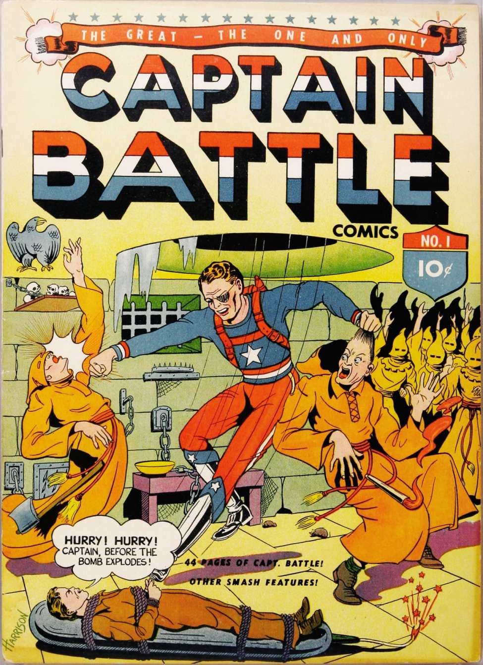 Comic Book Cover For Captain Battle Comics 1 (2fiche)