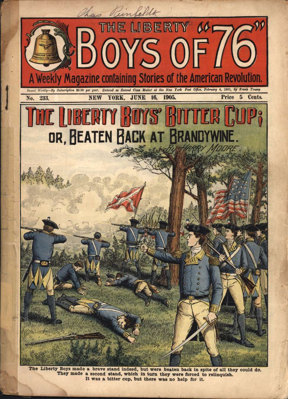Book Cover For The Liberty Boys of 76 233 - The Liberty Boys' Bitter Cup
