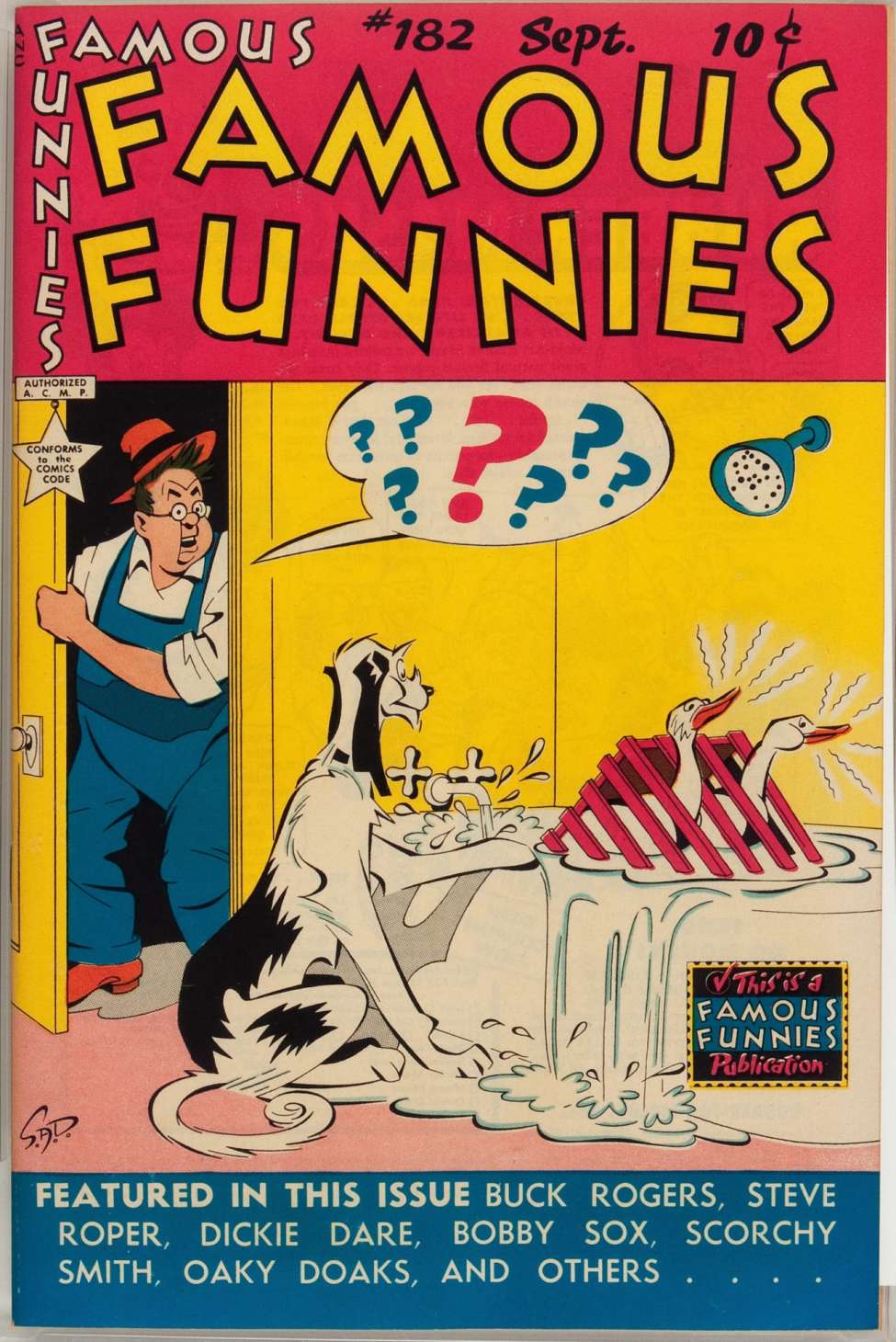 Comic Book Cover For Famous Funnies 182