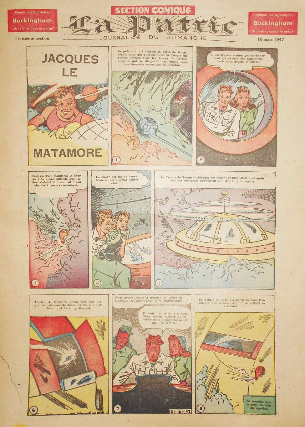 Comic Book Cover For La Patrie - Section Comique (1947-03-16)
