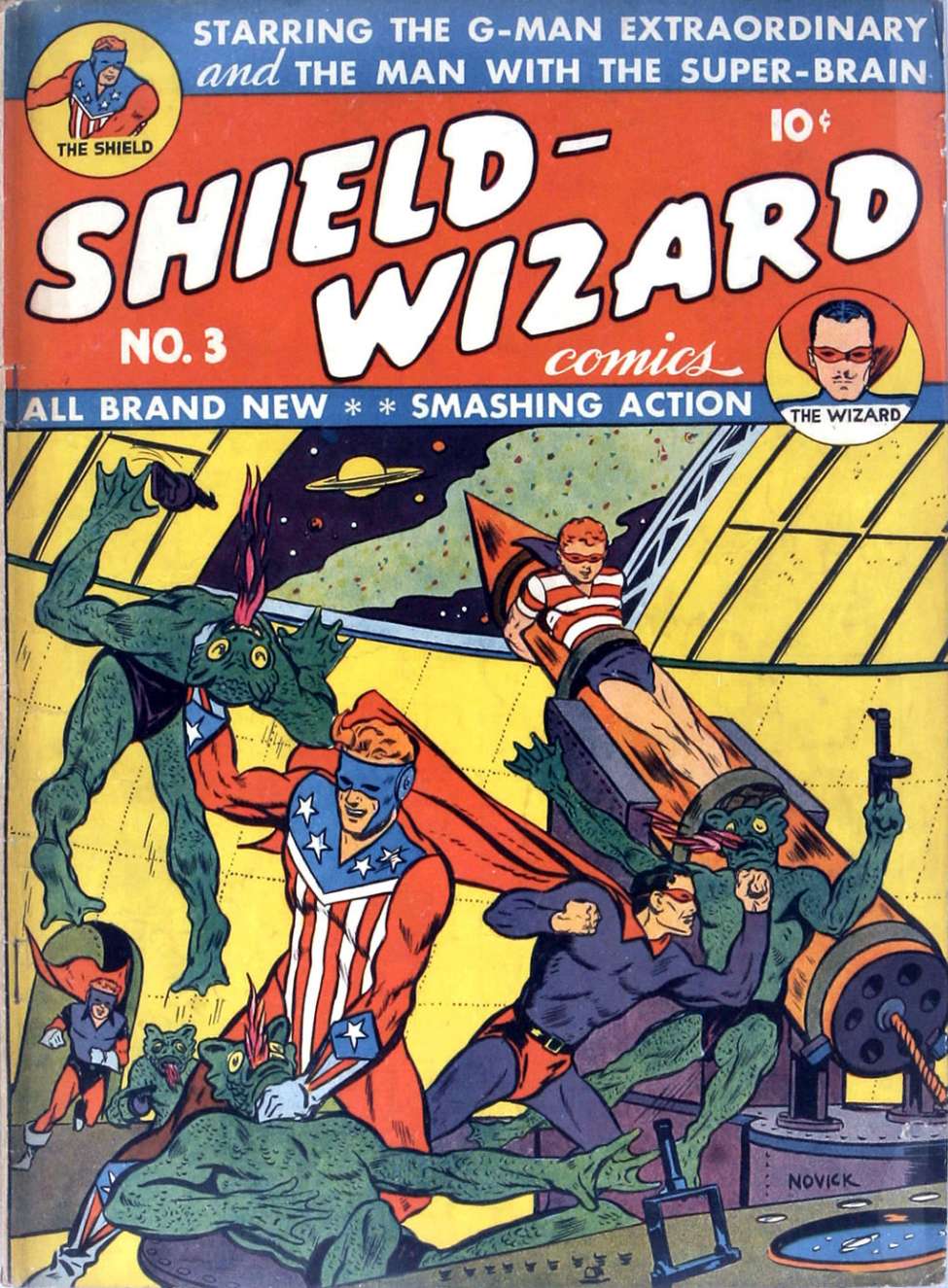 Comic Book Cover For Shield Wizard Comics 3