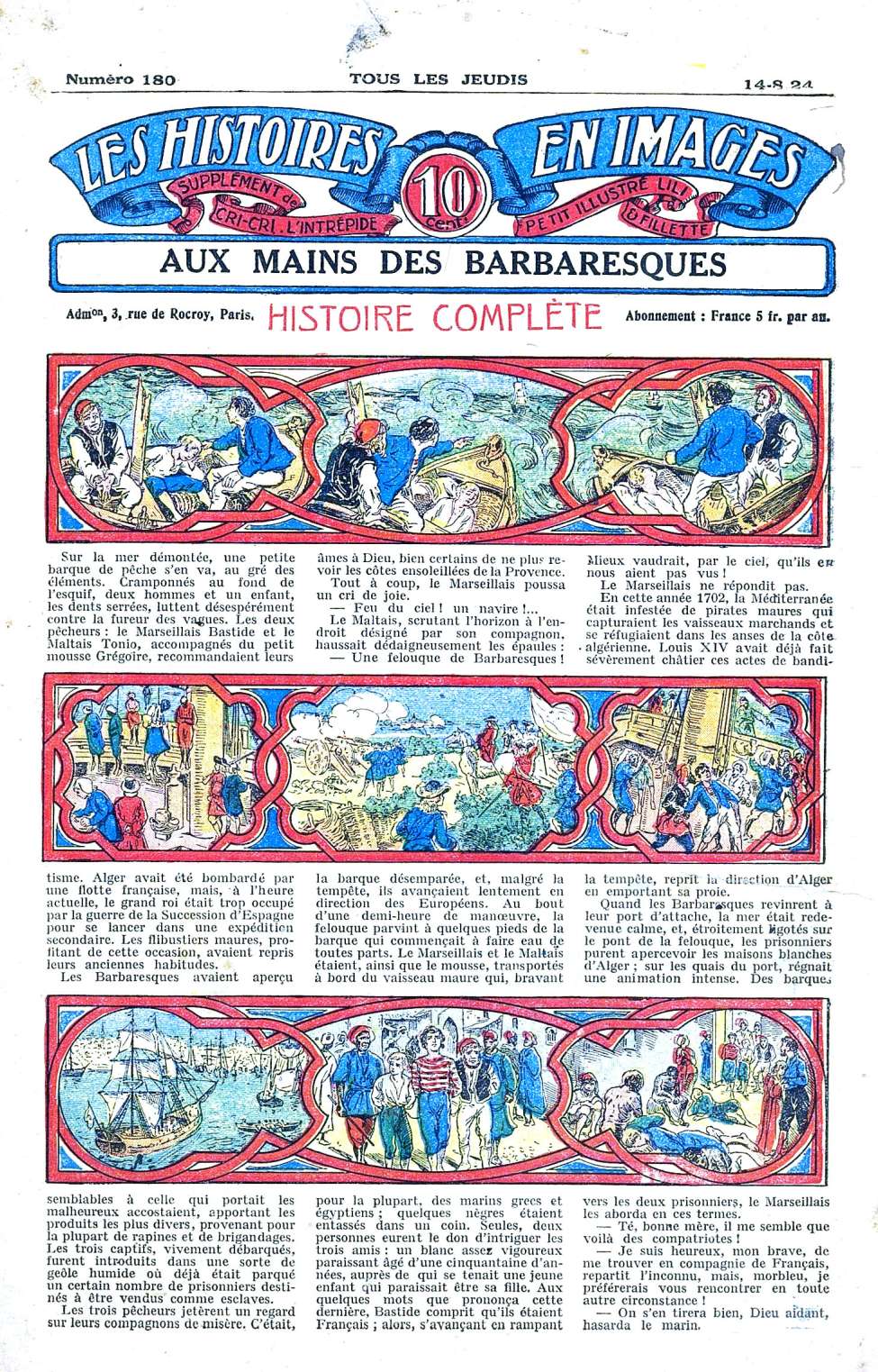 Book Cover For Les Histoires en Images 180 - Aux Mains des Barbaresques