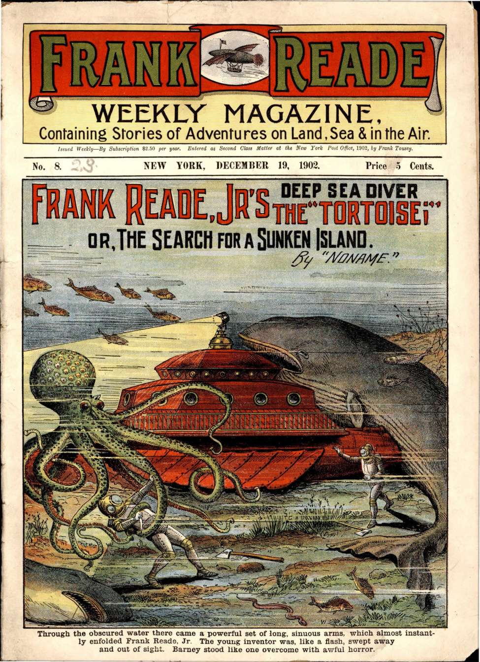 Book Cover For v1 8 - Frank Reade, Jr.'s Deep Sea Diver the Tortoise