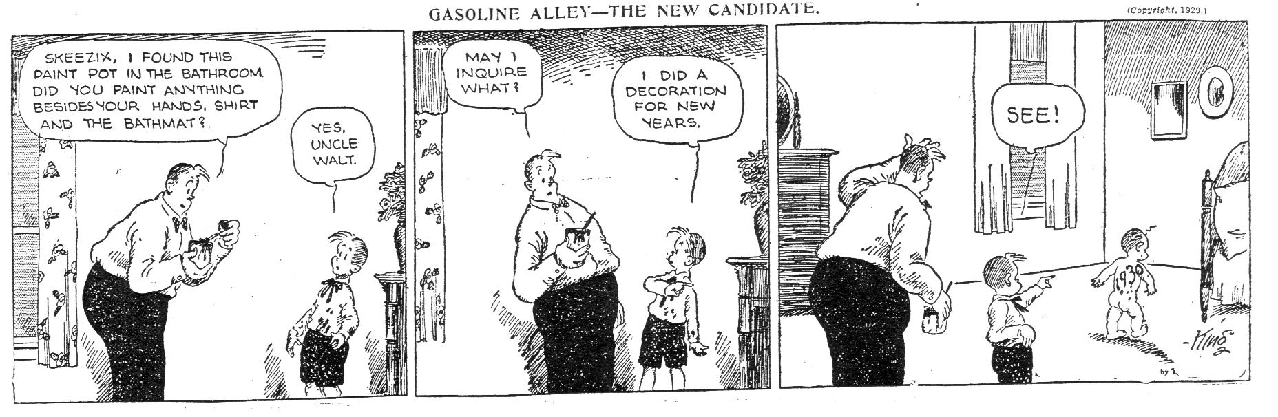 Comic Book Cover For Gasoline Alley 1930