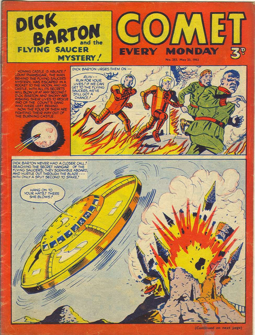 Comic Book Cover For The Comet 253
