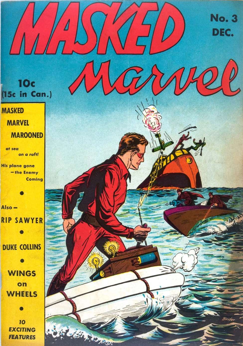 Comic Book Cover For Masked Marvel 3