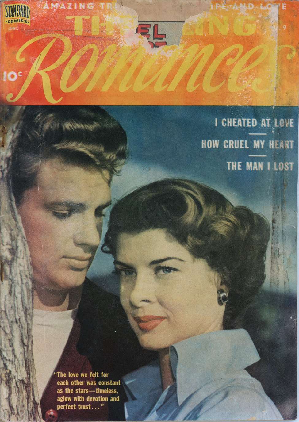 Comic Book Cover For Thrilling Romances 9