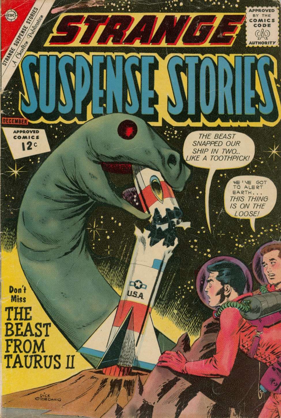 Comic Book Cover For Strange Suspense Stories 62