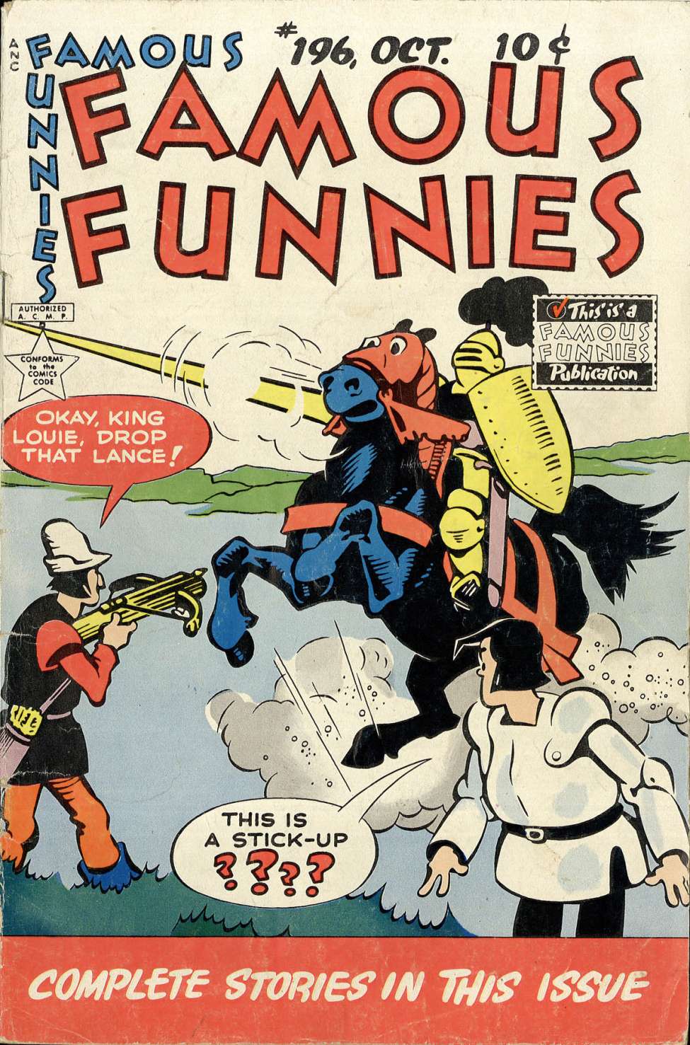 Comic Book Cover For Famous Funnies 196