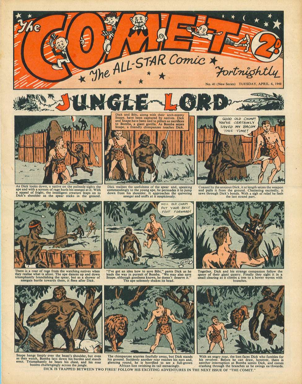 Comic Book Cover For The Comet 41