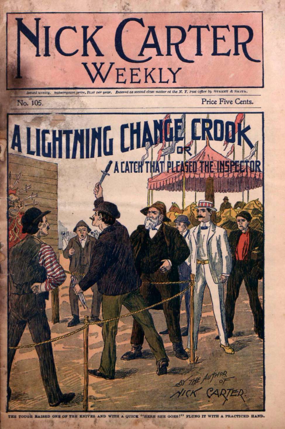 Book Cover For Nick Carter Weekly 105 - A Lightning Change Crook