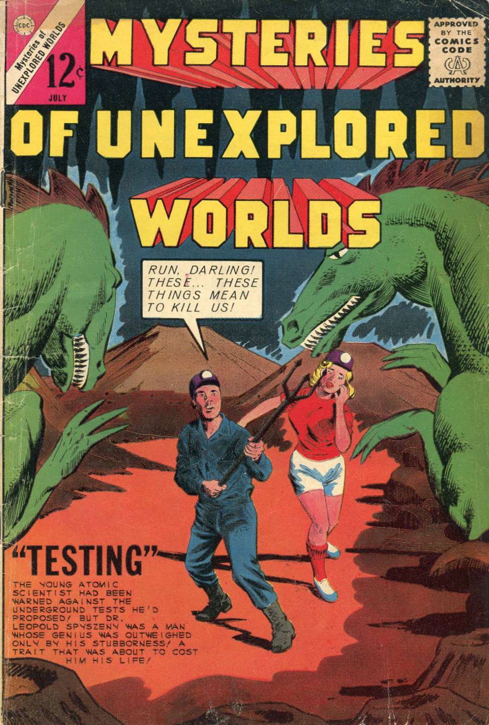 Comic Book Cover For Mysteries of Unexplored Worlds 42