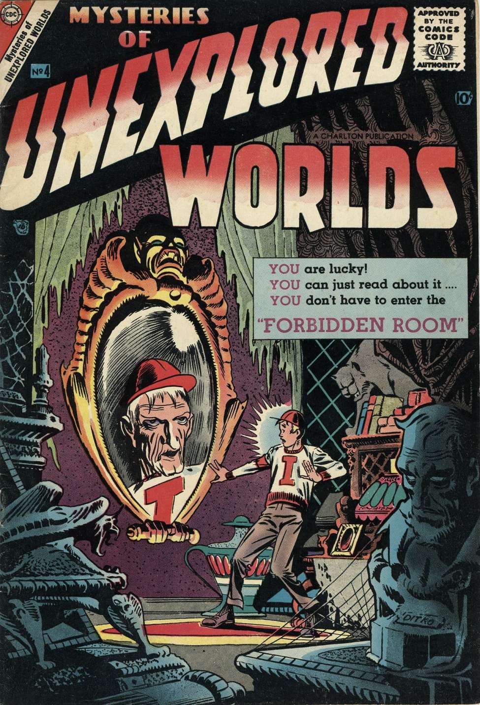 Comic Book Cover For Mysteries of Unexplored Worlds 4