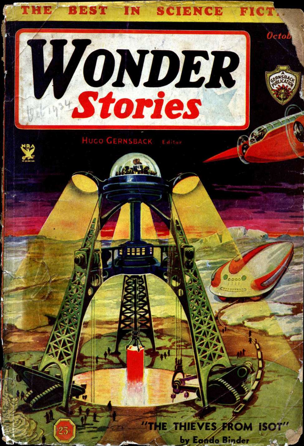 Comic Book Cover For Wonder Stories v6 5 - The Thieves from Isot - Eando Binder