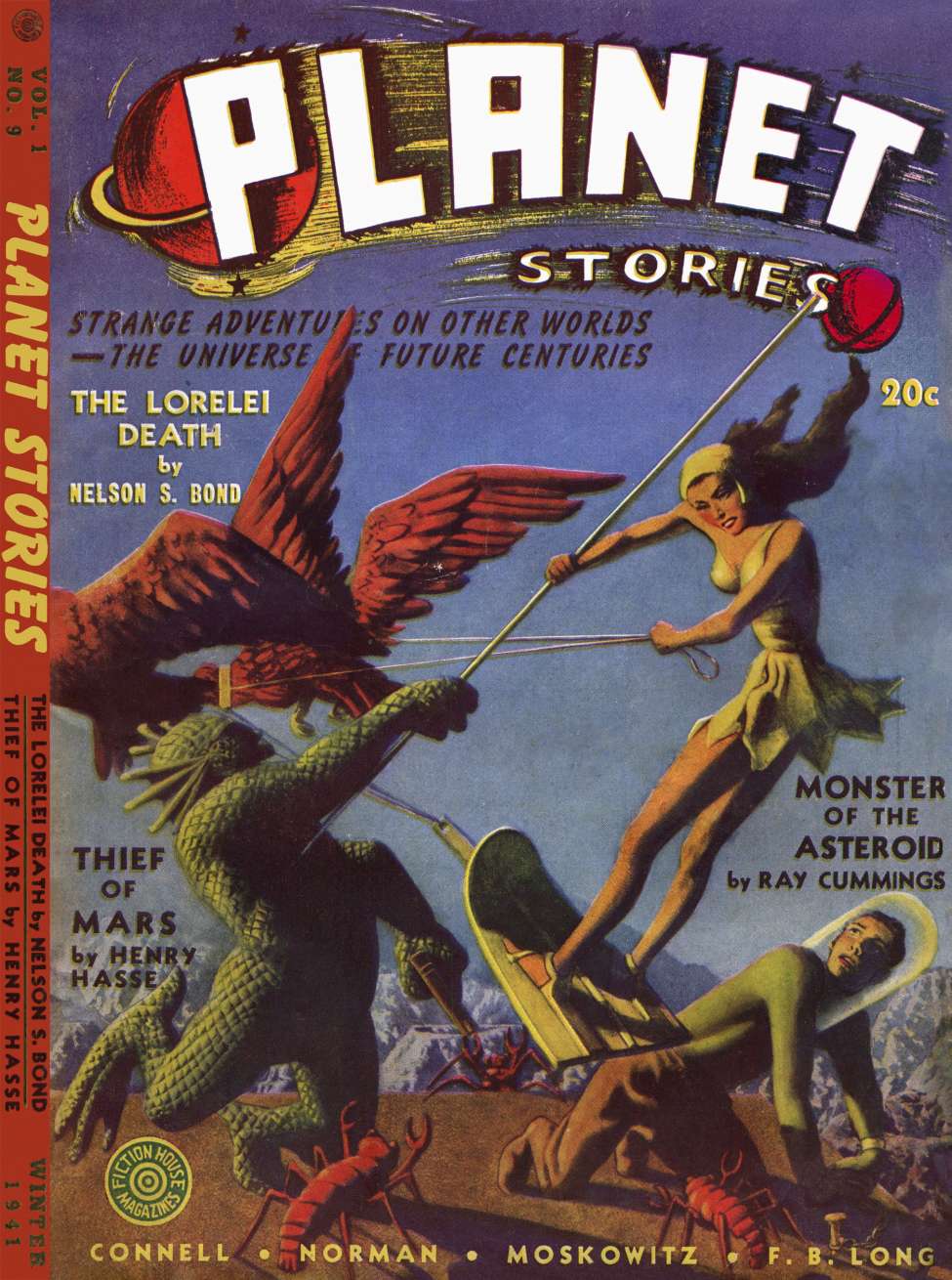Comic Book Cover For Planet Stories v1 9 - The Lorelei Death - Nelson S. Bond