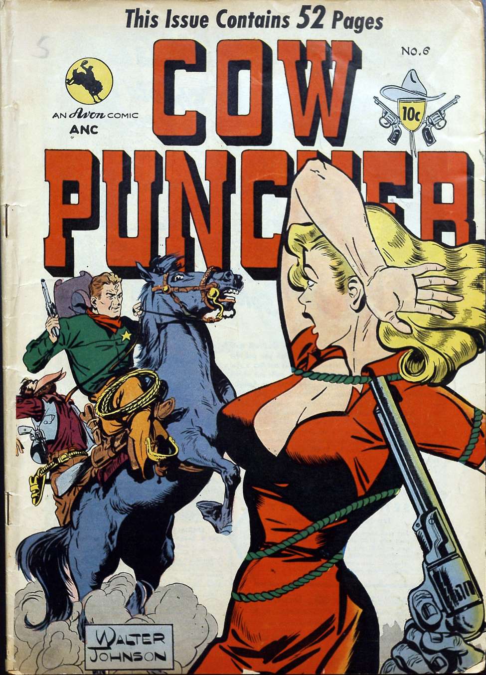 Comic Book Cover For Cow Puncher Comics 6