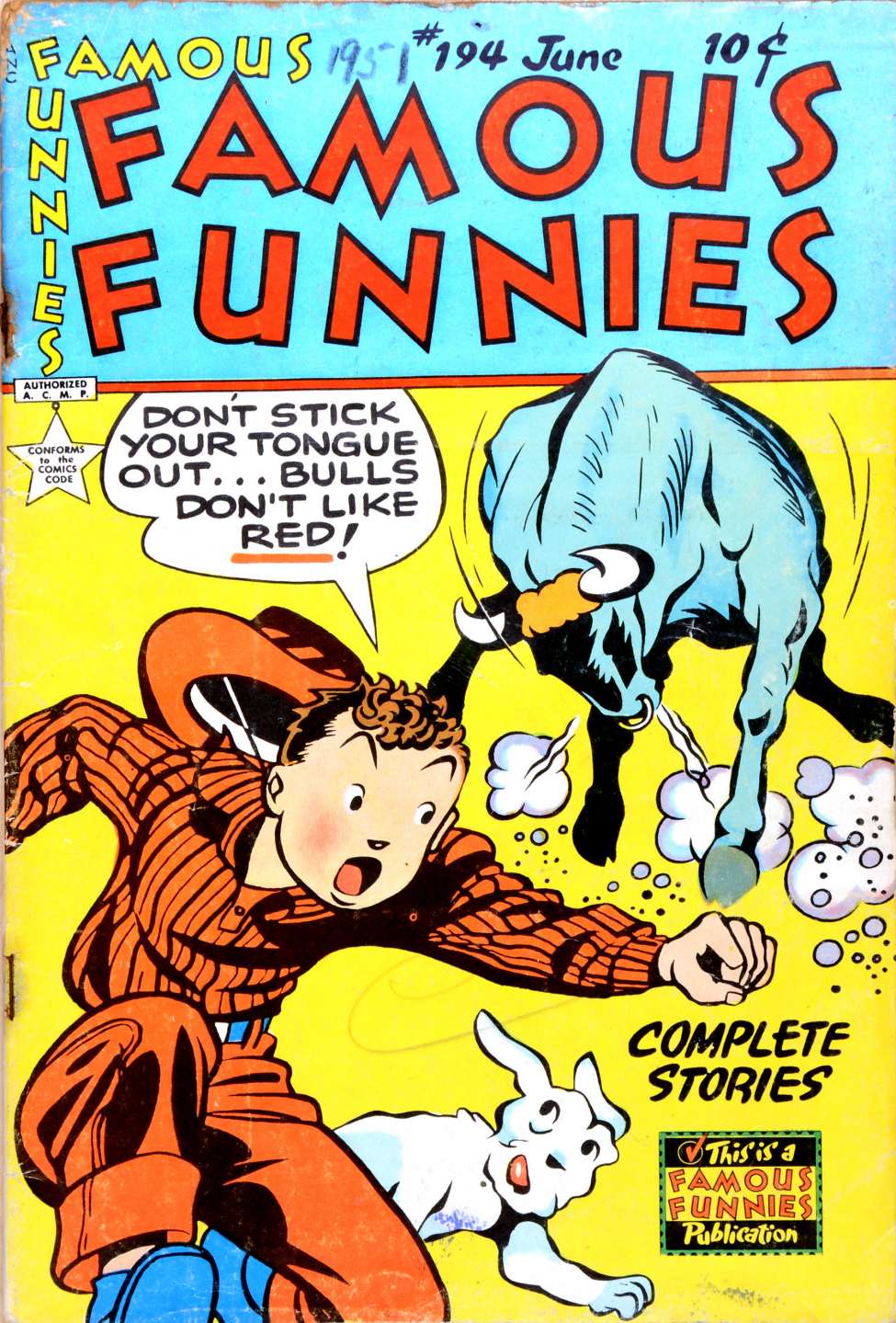 Comic Book Cover For Famous Funnies 194