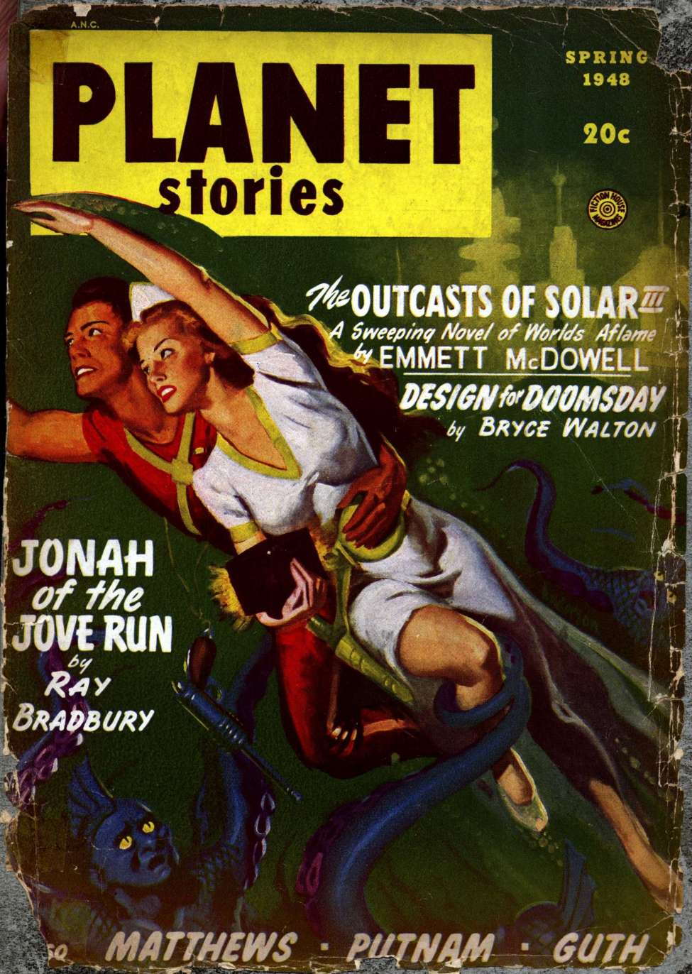 Comic Book Cover For Planet Stories v3 10 - Jonah of the Jove-Run - Ray Bradbury