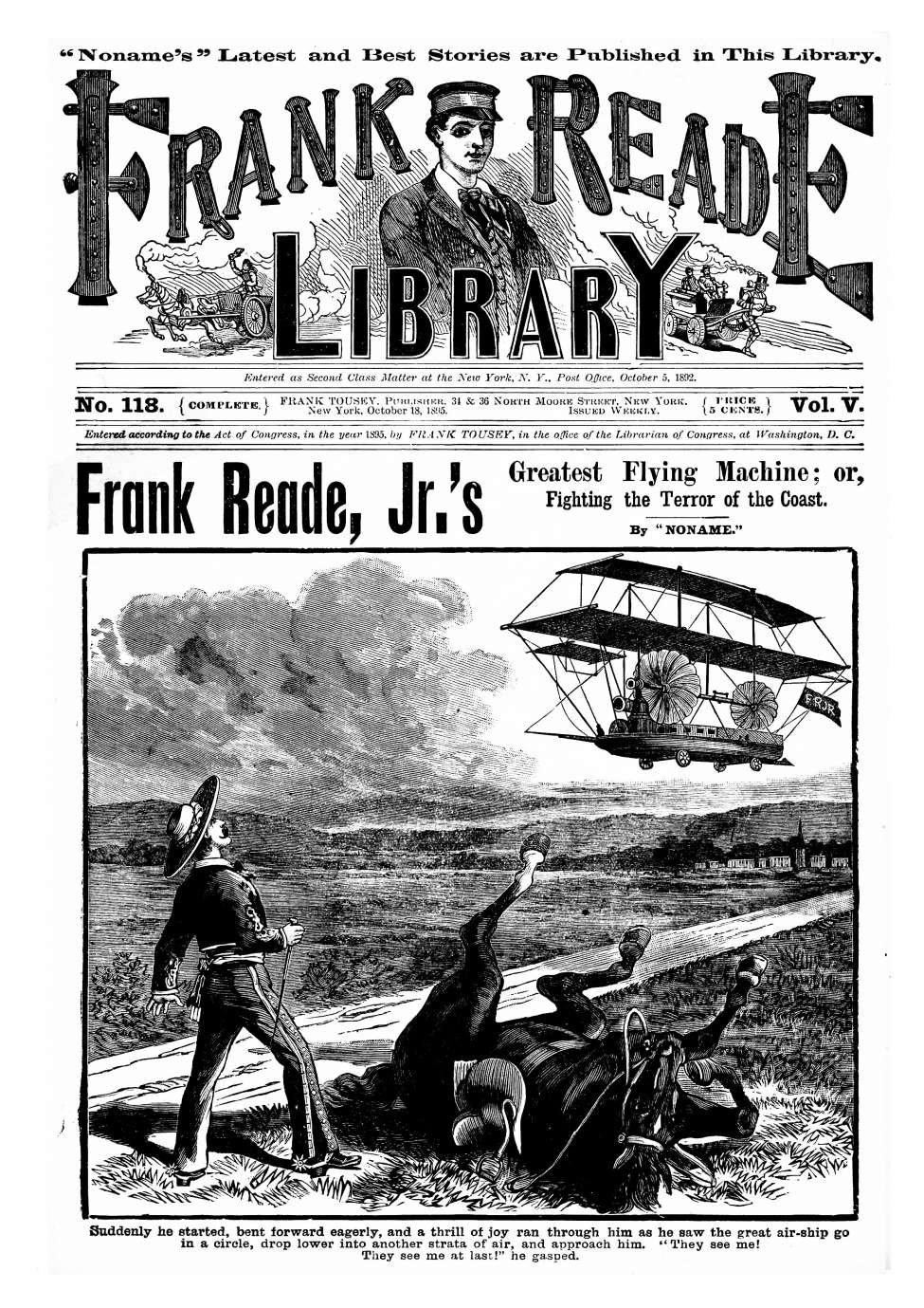 Comic Book Cover For v05 118 - Frank Reade, Jr.s Greatest Flying Machine